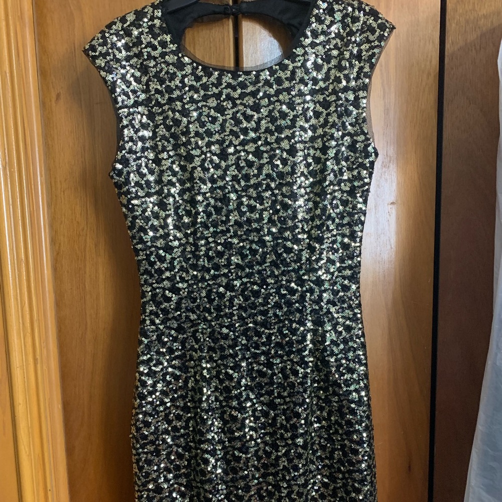 Black & Gold Mini Dress